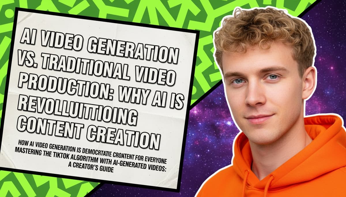 Comparison between AI video generation and traditional video production