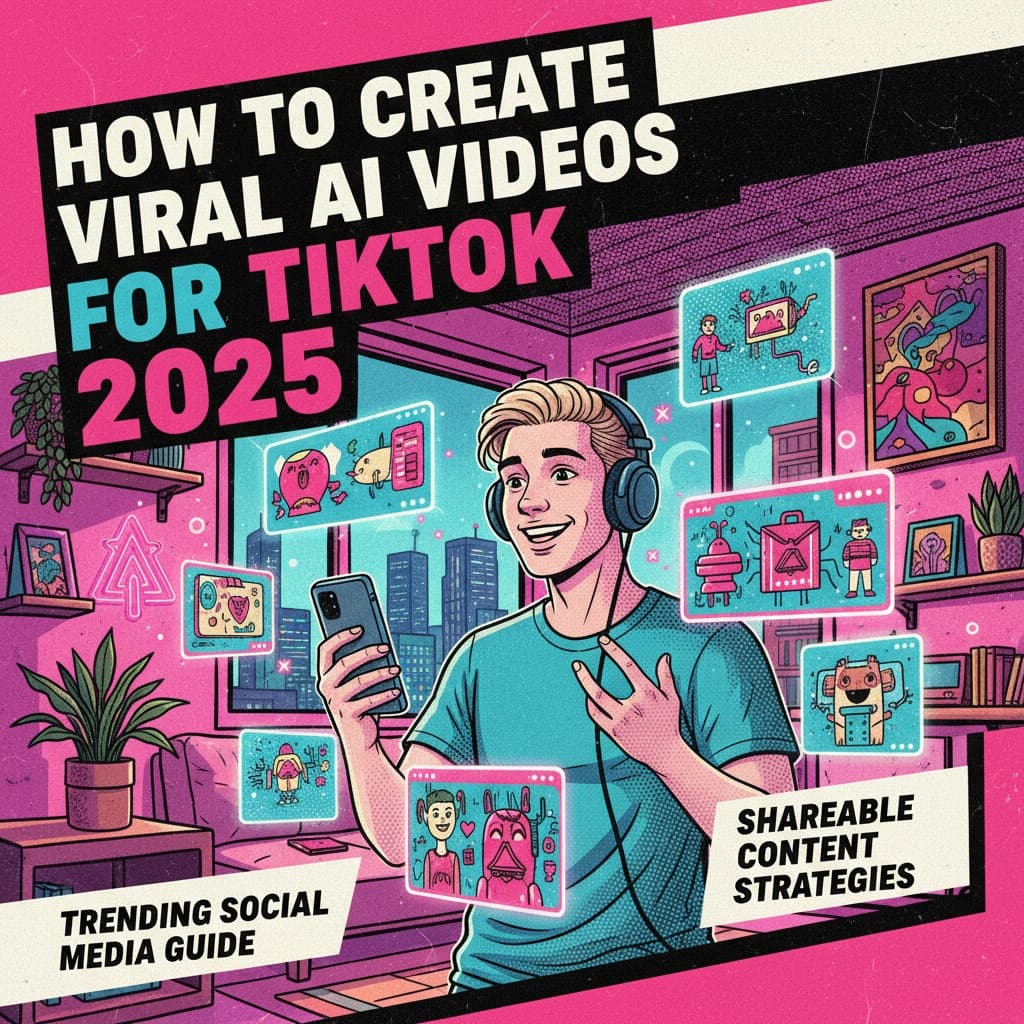 TikTok creator using AI video generation tools to create viral content in 2025