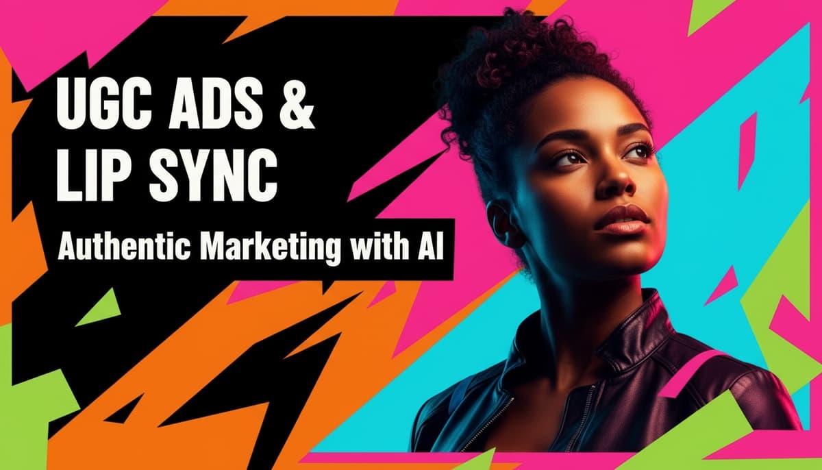 UGC Ads and Lip Sync tutorial showing authentic video marketing creation with AI for TikTok and social media