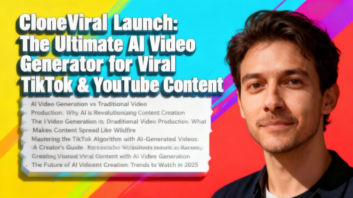 CocoViral launch announcement featuring AI video generation interface