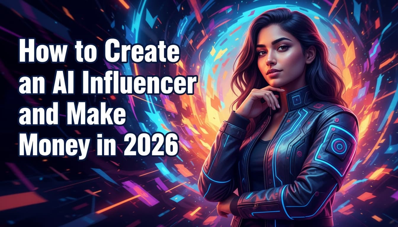 AI virtual influencer creating content for social media monetization